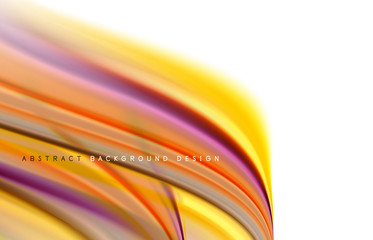 Abstract background - fluid color gradient waves, with dynamic motion line effect. Vector Illustration For Wallpaper, Banner, Background, Card, Book Illustration, landing page