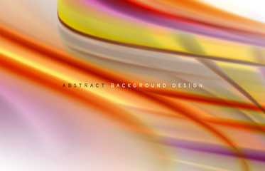 Abstract background - fluid color gradient waves, with dynamic motion line effect. Vector Illustration For Wallpaper, Banner, Background, Card, Book Illustration, landing page