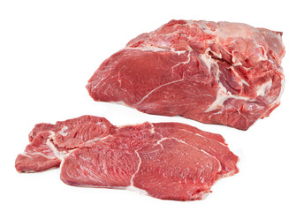 Cut of beef, Brisket beef, isolated on white background