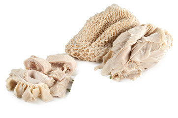 Tripe of beef, Trippa di bovino, isolated 