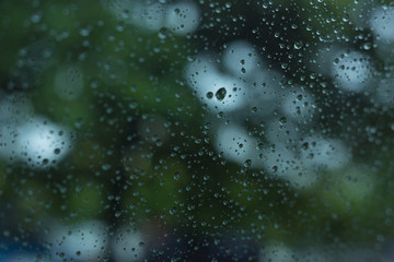 water rain drop on glass window
