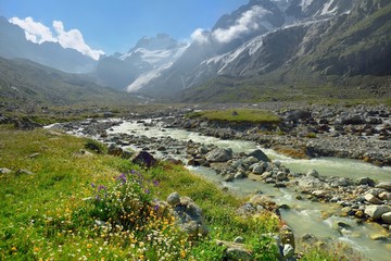 Morning in mountains