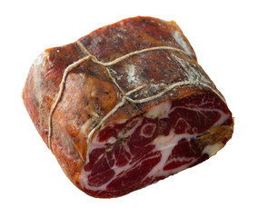 Fototapeta premium Piece of cured pork tenderloin