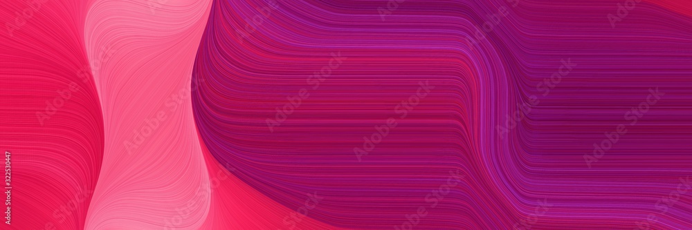 Aufkleber artistic banner design with dark moderate pink, moderate pink and medium orchid colors. dynamic curv