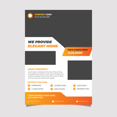 Obraz premium Real Estate Flyer Design and Template