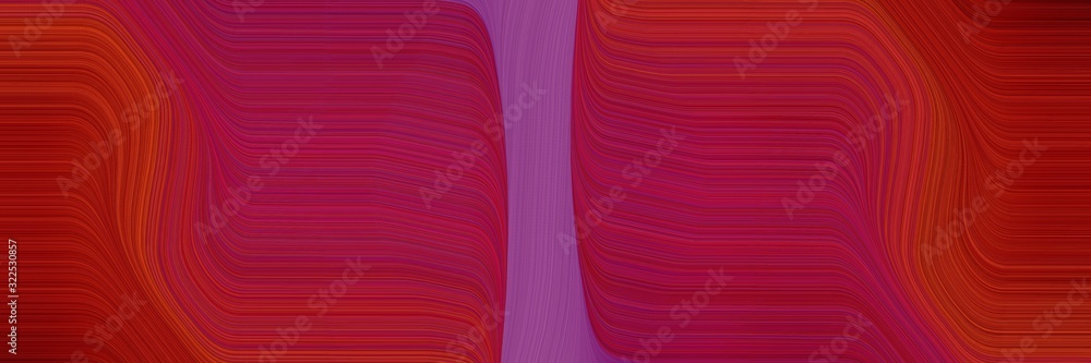 Poster moving banner design with firebrick, antique fuchsia and dark moderate pink colors. dynamic curved l