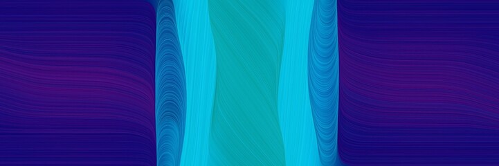 artistic header with dark turquoise, midnight blue and strong blue colors. dynamic curved lines with fluid flowing waves and curves