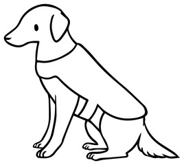 盲導犬のイラスト