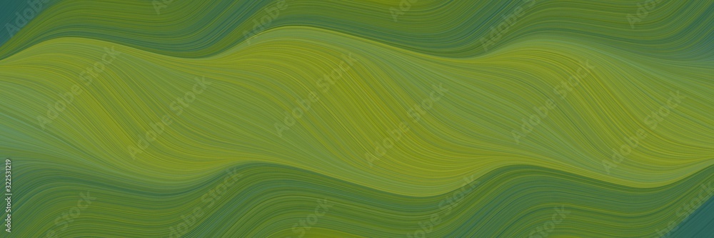 Poster decorative header design with olive drab, dark slate gray and dim gray colors. dynamic curved lines with fluid flowing waves and curves