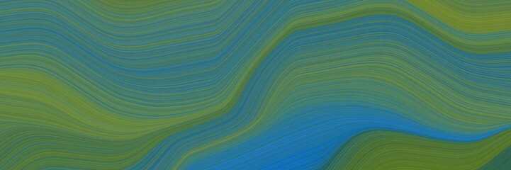 Fototapeta premium modern header design with sea green, teal blue and strong blue colors. dynamic curved lines with fluid flowing waves and curves
