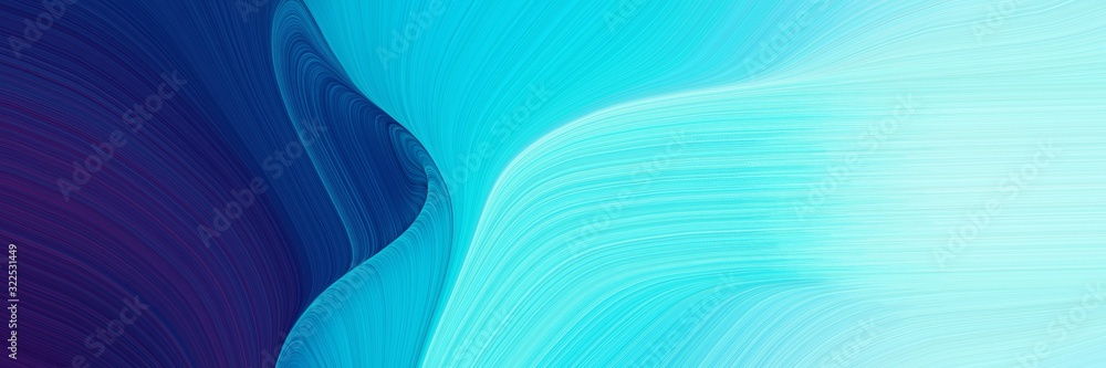 Aufkleber moving designed horizontal banner with baby blue, midnight blue and dark turquoise colors. dynamic c