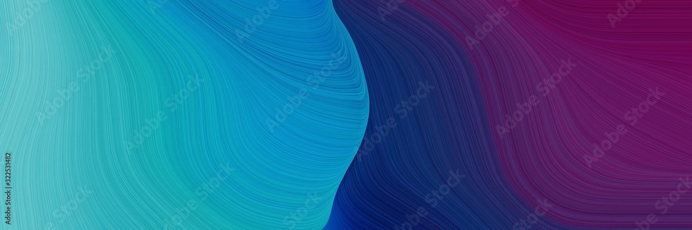 Aufkleber modern designed horizontal header with very dark magenta, light sea green and medium turquoise color