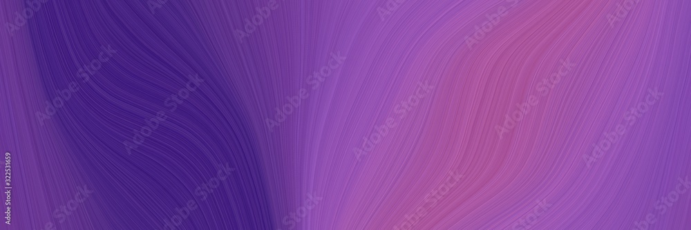 Poster artistic header with antique fuchsia, moderate violet and indigo colors. dynamic curved lines with fluid flowing waves and curves
