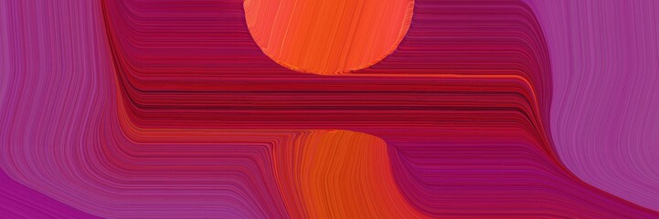 artistic designed horizontal header with dark moderate pink, antique fuchsia and orange red colors. dynamic curved lines with fluid flowing waves and curves