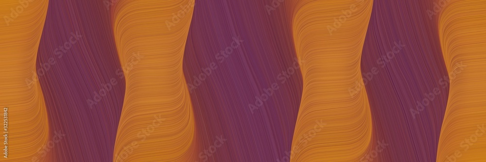 Poster flowing horizontal banner with old mauve, coffee and sienna colors. dynamic curved lines with fluid 