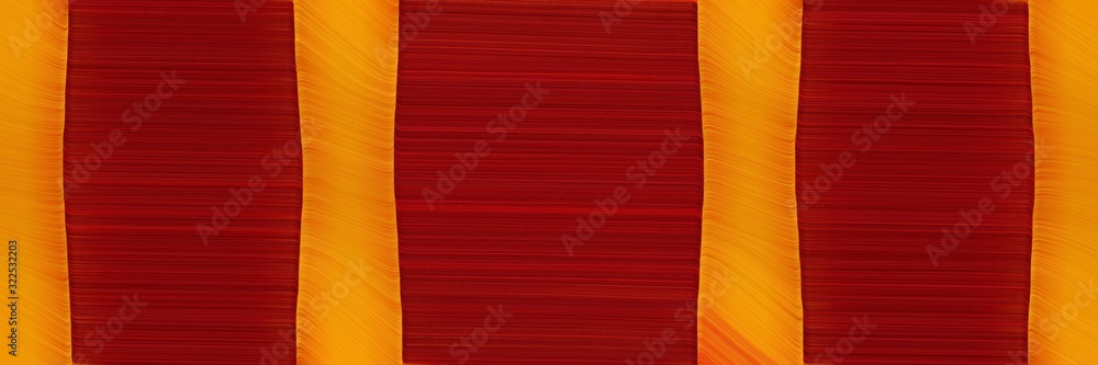 Poster artistic designed horizontal banner with maroon, dark orange and strong red colors. dynamic curved lines with fluid flowing waves and curves