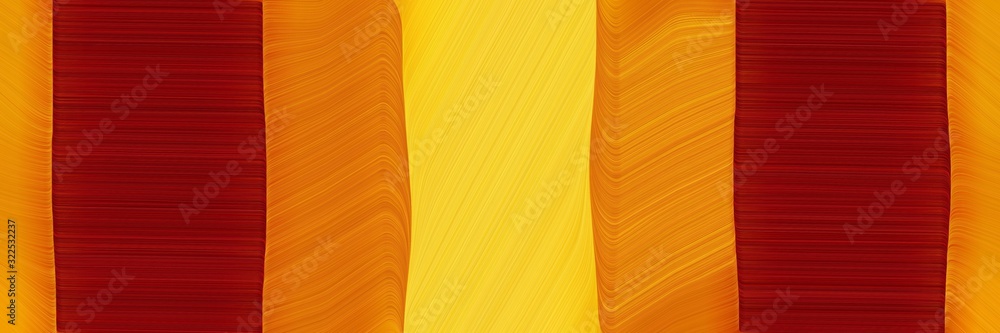 Poster modern horizontal banner with dark orange, vivid orange and maroon colors. dynamic curved lines with