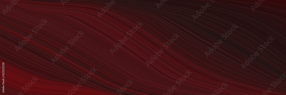 Poster flowing horizontal header with very dark pink, dark red and black colors. dynamic curved lines with 