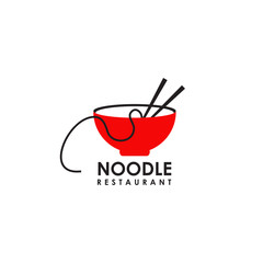 Noodle restaurant with bowl icon vector illustration