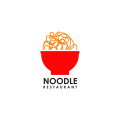 Noodle restaurant with bowl icon vector illustration