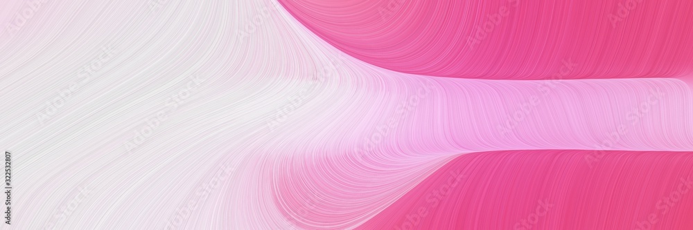 Aufkleber surreal horizontal header with lavender, pale violet red and pastel magenta colors. dynamic curved lines with fluid flowing waves and curves