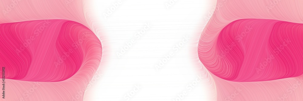 Aufkleber modern horizontal banner with pastel magenta, moderate pink and pale violet red colors. dynamic curv