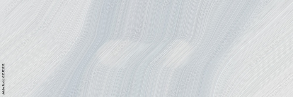 Poster dynamic horizontal banner with light gray, white smoke and lavender colors. dynamic curved lines wit