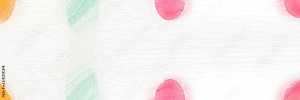 Aufkleber artistic horizontal header with white smoke, light coral and pastel orange colors. dynamic curved li