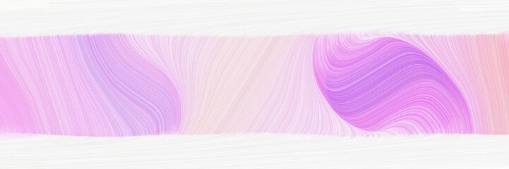 surreal banner with white smoke, violet and thistle colors. dynamic curved lines with fluid flowing waves and curves