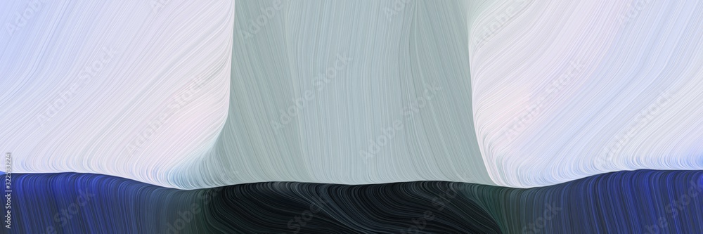 Poster moving header with light gray, dark slate gray and light slate gray colors. dynamic curved lines with fluid flowing waves and curves