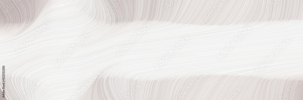 Poster flowing horizontal banner with linen, pastel gray and dark gray colors. dynamic curved lines with fl