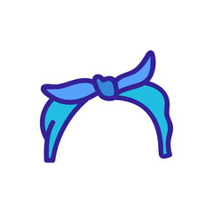 Bandana icon vector. Thin line sign. Isolated contour symbol illustration