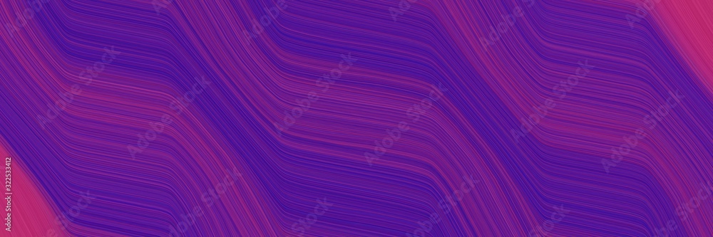 Poster modern banner design with indigo, dark magenta and medium violet red colors. dynamic curved lines wi
