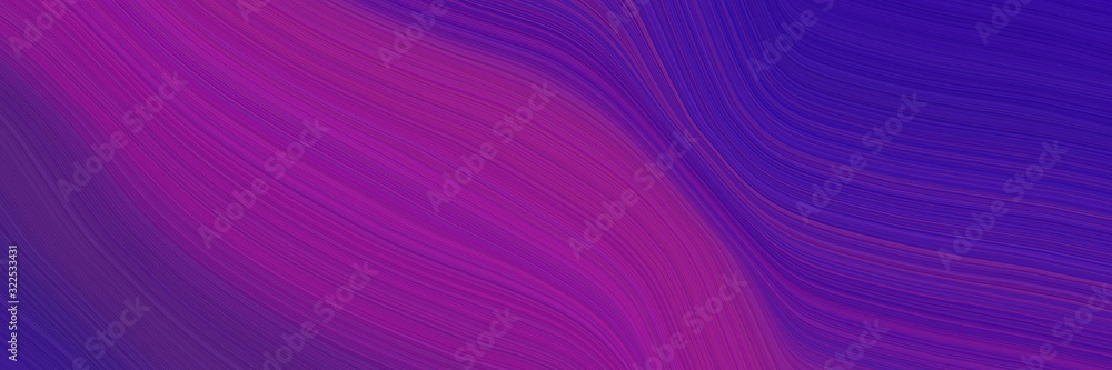 Aufkleber modern designed horizontal banner with purple, dark magenta and indigo colors. dynamic curved lines 