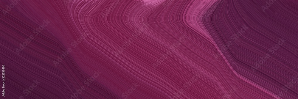 Poster moving horizontal header with old mauve, mulberry and dark moderate pink colors. dynamic curved line