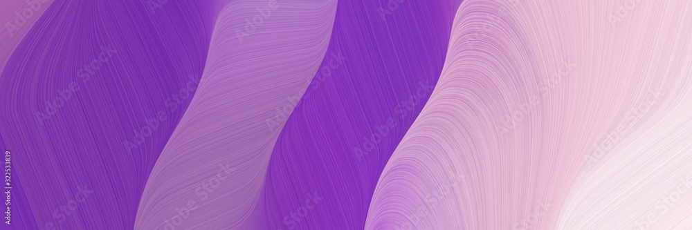 Poster dynamic banner design with moderate violet, pastel pink and plum colors. dynamic curved lines with fluid flowing waves and curves