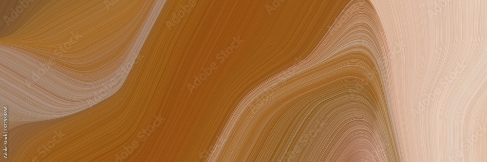 Poster moving header with brown, tan and rosy brown colors. dynamic curved lines with fluid flowing waves and curves