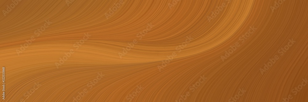 Poster modern banner with sienna, bronze and saddle brown colors. dynamic curved lines with fluid flowing w