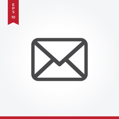 Envelope vector icon in modern style for web site and mobile app