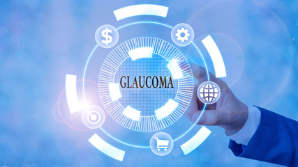 Word writing text Glaucoma. Business photo showcasing Eye diseases which result in damage to the...