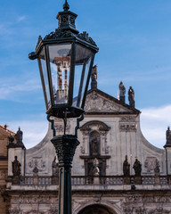 Fototapeta na wymiar street lamp in prague