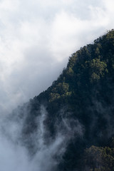 clouds over the mountains