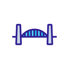 Bridge icon vector. Thin line sign. Isolated contour symbol illustration