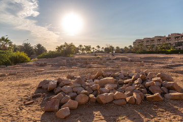 Ruins in Aqaba city. Aqaba city, Jordan