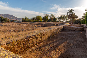 Fototapeta na wymiar Ruins in Aqaba city. Aqaba city, Jordan