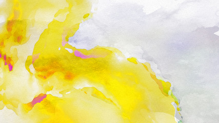 Naklejka na ściany i meble Grey and Yellow Grunge Watercolour Texture Image