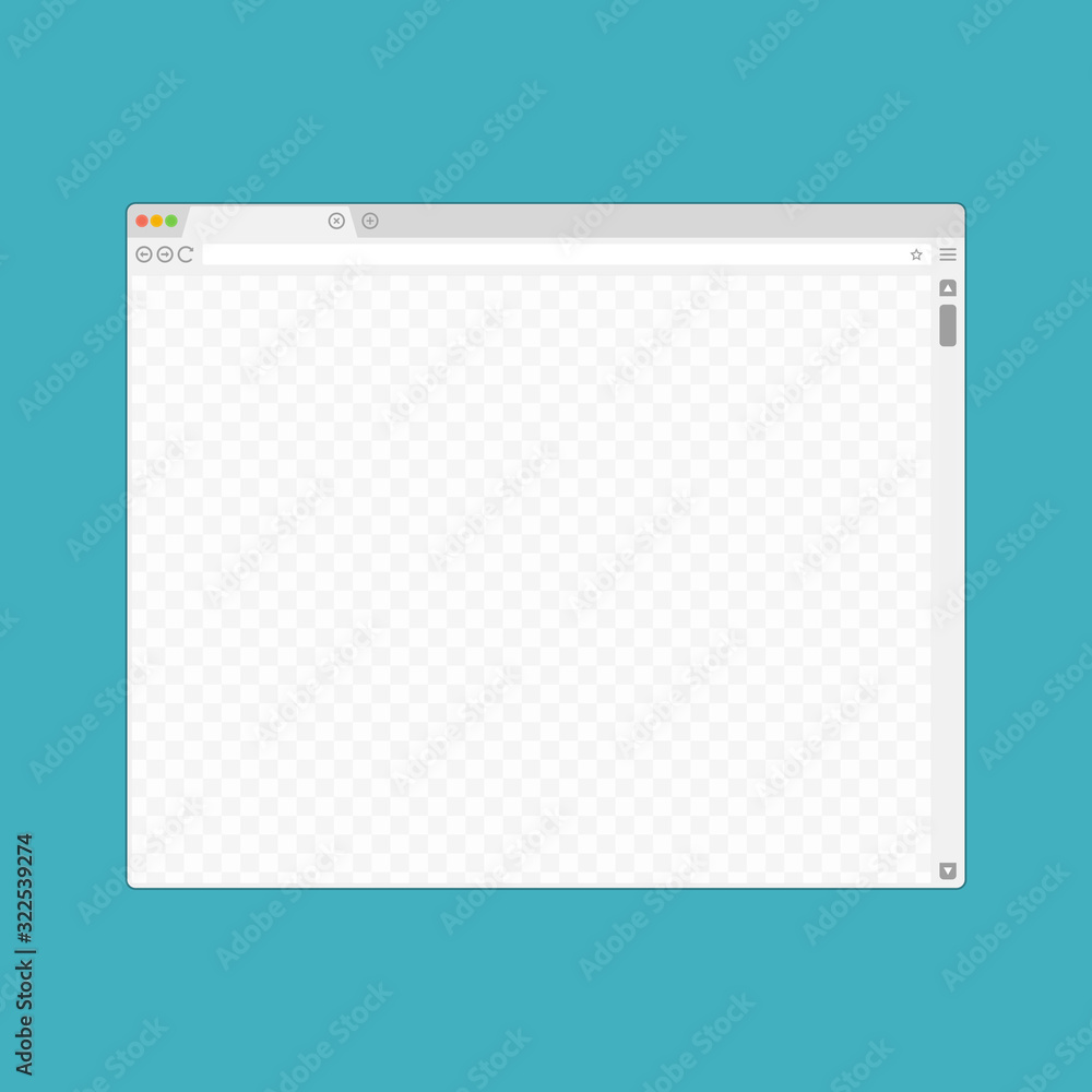 Poster simple web browser window. web page mock up in trendy flat style. template of empty, clean windows i