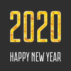 Happy New 2020 Year. Holiday vector illustration numbers 2020. Brochure design template, card, banner. Winter holiday greeting cards design template. Vector illustration EPS 10.