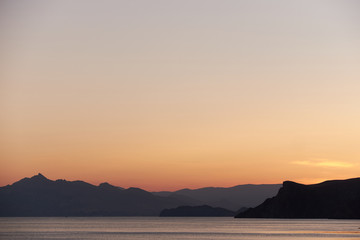 Sunset on the Black Sea in Ordzhonikidze.