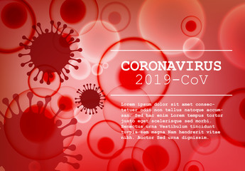 Obraz premium Flyer template with coronavirus information